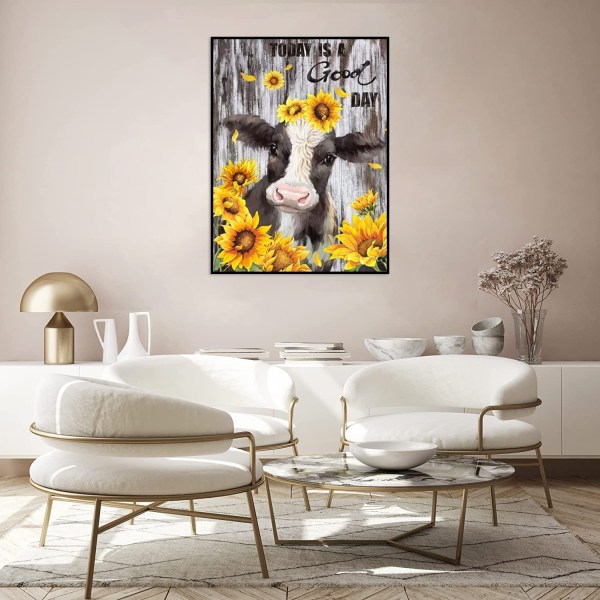 30 x 40 cm ,vache tournesol Diamond Painting Broderie Diamant P