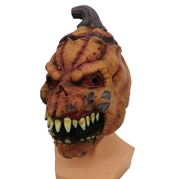 Halloween Uhyggelig Græskarmaske Latex Hovedmaske Kostume til Halloween Fest, Halloween Horror Masker Eas