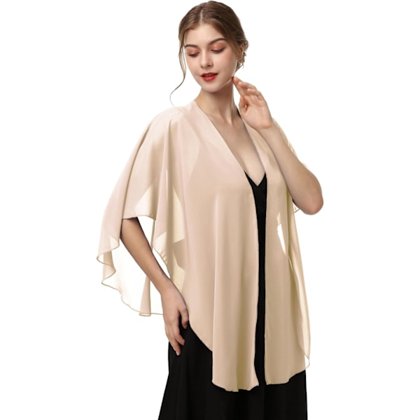Chiffon-Sjal og -Wrap til Kvinder - Bryllup, Fest, Gennemsigtig Sjal, tørklæde til Aftenskjoler, Tilbehør, Overkast