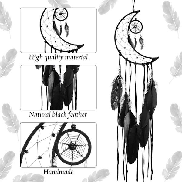 3 stk. Drømmesnapper Måne Sol Stjerne Design Håndlavet Traditionelt Design Håndværk Ornament Væghængende Hjem Dekoration Seng