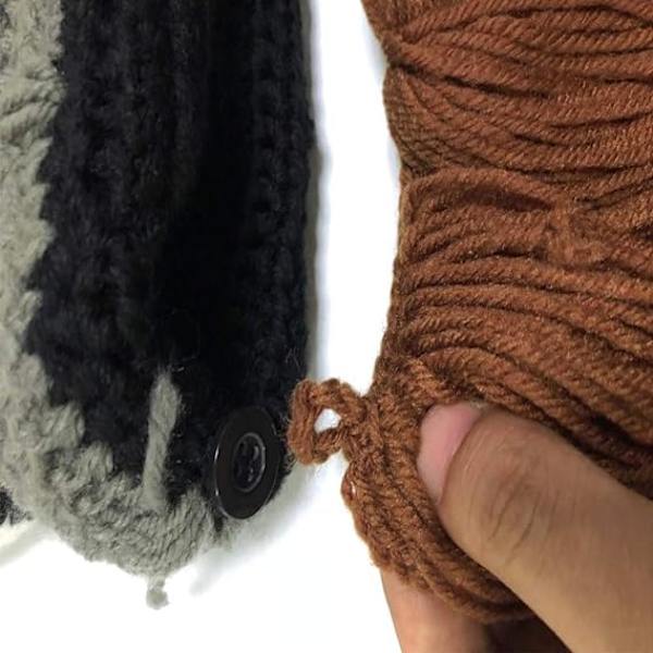 Café Beard Vintermössa Handgjord Stickad Varm för Män och Kvinnor