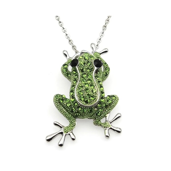 Crystal Frog anheng halskjede, brosje, smykker for kvinner - gave