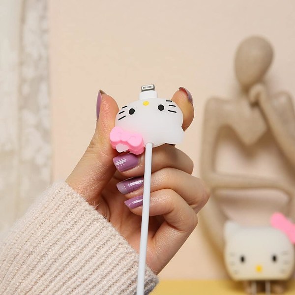 1 stk 3D Søt Tegneserie Serie Hurtiglader Beskytter 18W 20W iPhone 14 13 12 11 Pro Max Hurtiglading Kabel Lader Hode Deksel Tilbehør Datakabel pro
