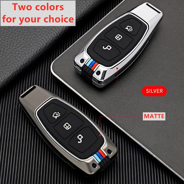 Nyckelring i zinklegering, kompatibel med Ford Fiesta Mondeo MK3 MK4 MK5 Focus 3 4 Ranger Max Ex