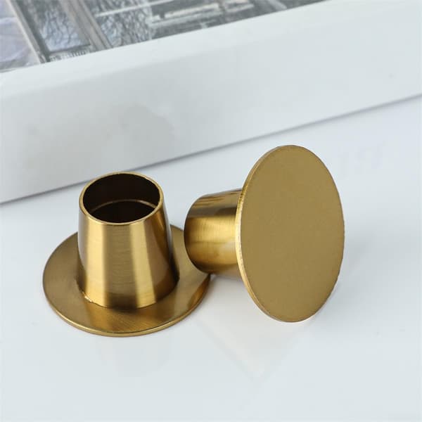 Sett med 4 Retro Gull Metall Lysestaker for Hjem Bryllupsdekor