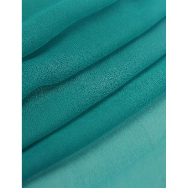 1 stk Lang Chiffon Sheer Sjal Gradient Skyggefarver Letvægts Sjal Til Kvinder
