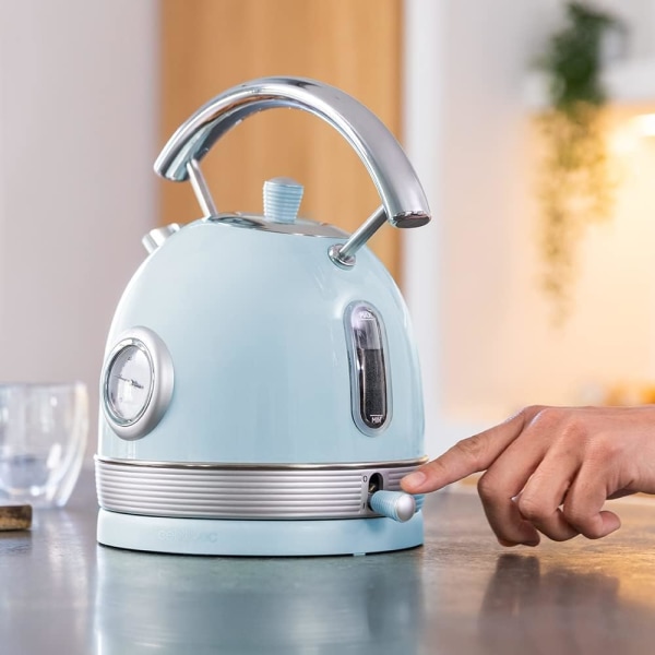 1,8 litran tilavuus 2200 W lämpömittari 360° pohja ruostumaton teräs Vintage tyyli