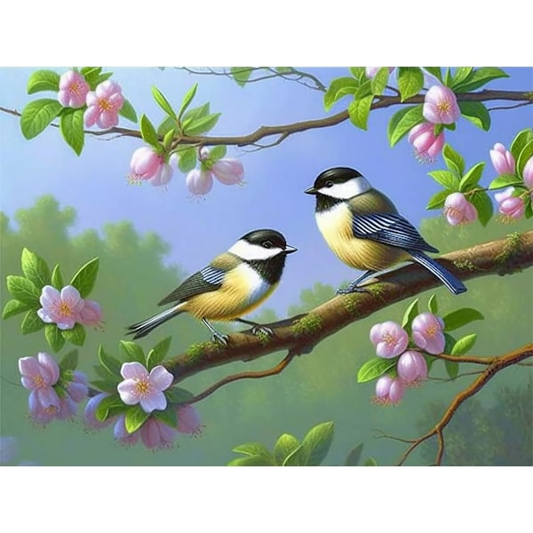5D 30x40 cm Timanttimaalaus DIY-sarjat Petit Oiseau, Yrtti Kukka Kirjonta Timantti Kirjonta Sarjat