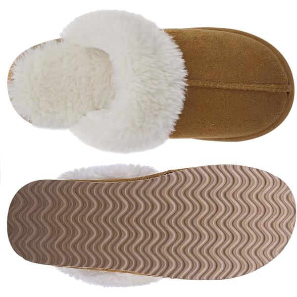 Storlek 39. Dam Fuzzy Memory Foam Tofflor Fluffiga Vinter Inomhus- och Utomhusskor