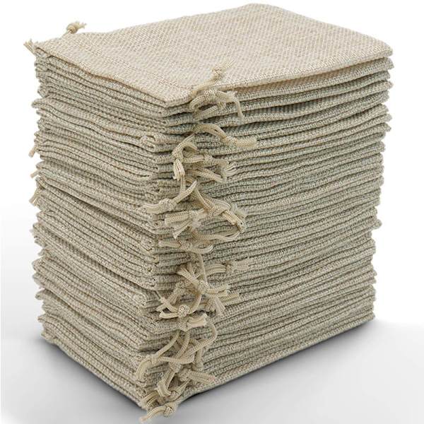 20 kappaletta 20x30 cm juuttikassi, pellavapussilaukut, uudelleenkäytettävät säilytyspussit, korupussit, lahjapussit