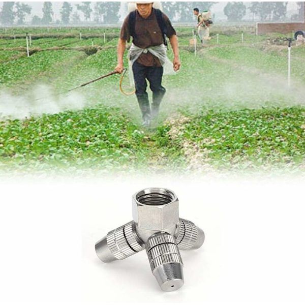 Spray Nozzle - 5 stk. 3 Hoveder G1/4in Hun-gevind Havemistning