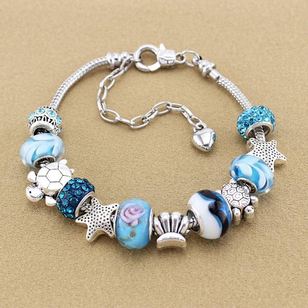 Charm Armbånd til Kvinder Piger Perle Rhinestone Charms Justerbar