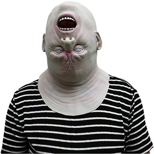 Halloween-mask, läskig clownmask skräckspöke utomjording zombie latexmask för cosplayfest, halloween h