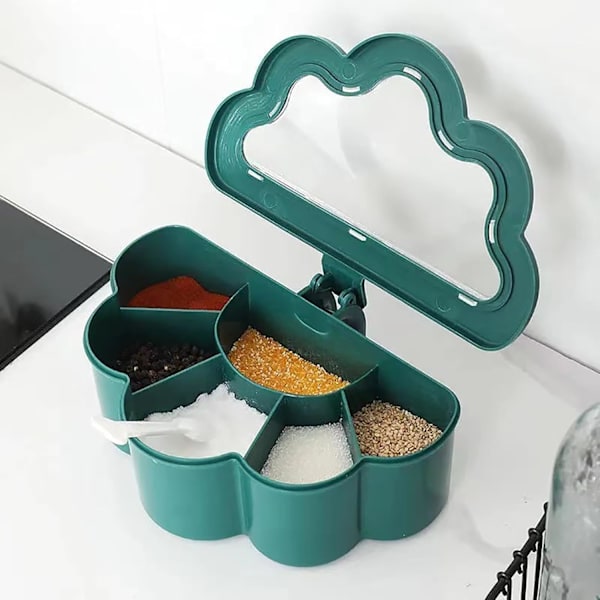 Kryddburk, Multifunktionell 6-Ruts Spice Organizer för Hemmet