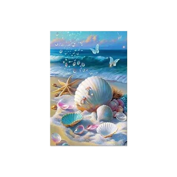 30x40 cm 5D DIY Diamantmaleri, Strandskaller amo