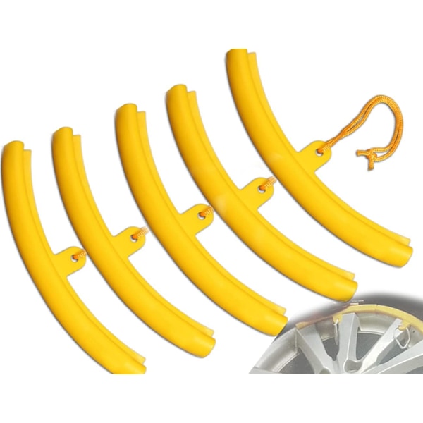 （15cm）5-pack däckmonteringsfälgsskydd motorcykelhjulsfälg Pr