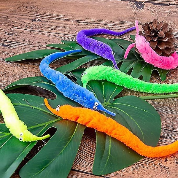Caterpillar Magic Props Tricky Novelty Legetøj 12 farver Tilfældig 20 cm