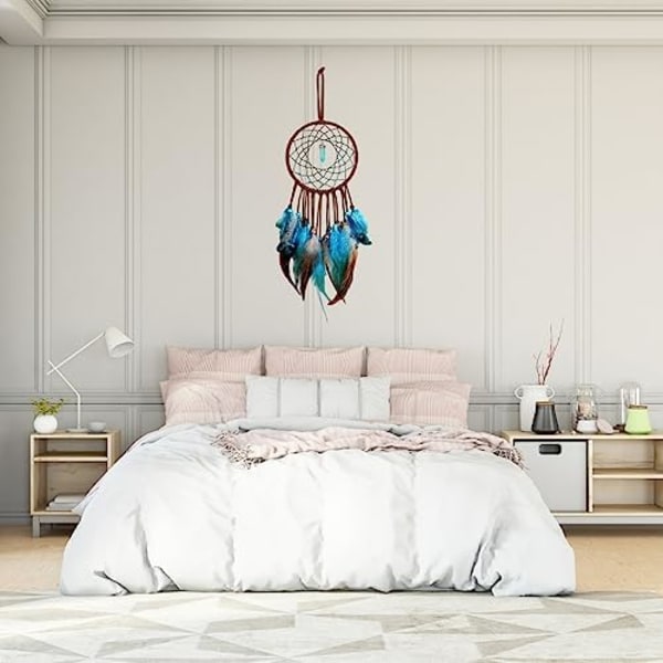 Høj kvalitet snore, bygget til at holde, Håndlavet drømmefanger, Turkis Boho vægophæng, Soveværelse børneværelse stue