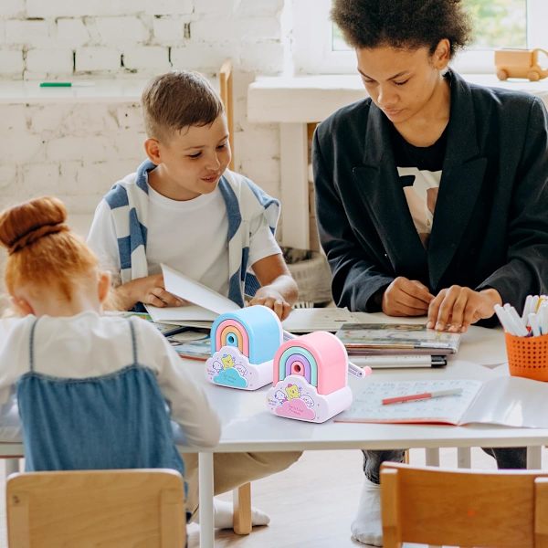 Sød Blyantspidser, Kawaii Blyantspidser Lille Håndholdt Tegneserie Blyantspidser, Sjov Manuel Blyant Regnbue Blyantspidser til