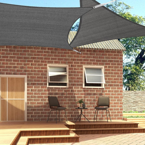 Triangulär skuggskydd 3 x 2,5 m (rektangulär), sol, UV, väder a