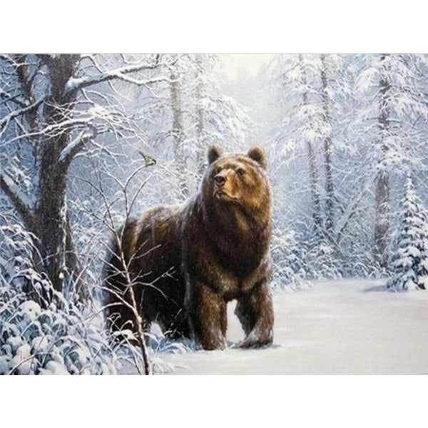 30 × 40 Snöbrun björn diamond painting (30 * 40, 1 st) Dia