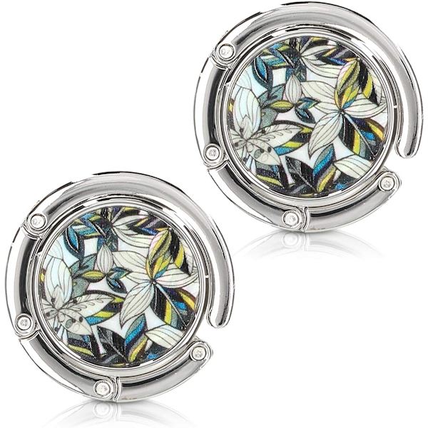2x Handväska Hängare（9*4.5cm,blå） - Fällbar metallväska krok - Väska hol