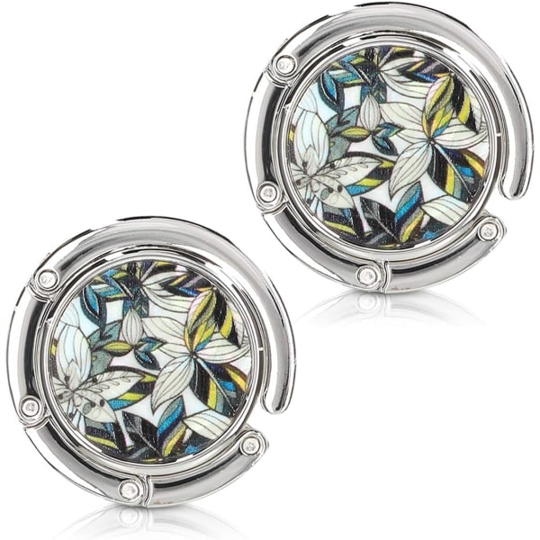2x Handväska krok (9*4.5cm) - Fällbar metallväska krok - Väska hållare f