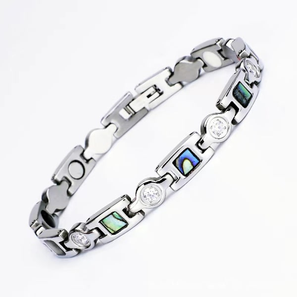 Magnetiske armbånd for kvinner, leddgikt smertelindring, sølv
