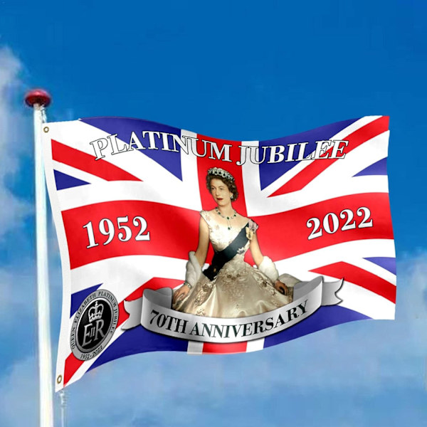 Kuningatar Elisabet II:n platinajuhlavuoden lippu - Union Jack 2022 F