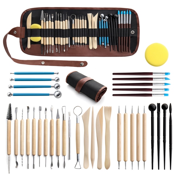 36 kpl veistostyökaluja, keramiikkatyökalu, keraaminen set, savityökalu