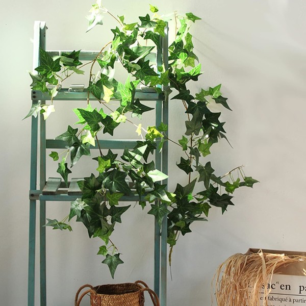 Kunstig Ivy Garland Room, 12 stykker 26,4 m kunstig Ivy, kunstig