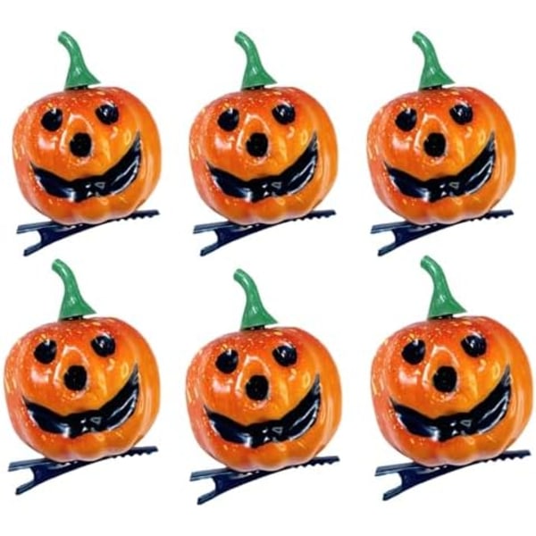 Halloween-hiuspinnit Kurpitsa-hiuspinnit Hymyilevä Kasvo söpö Halloween-hiuspinni juhla-pääasuste Hiusasusteet