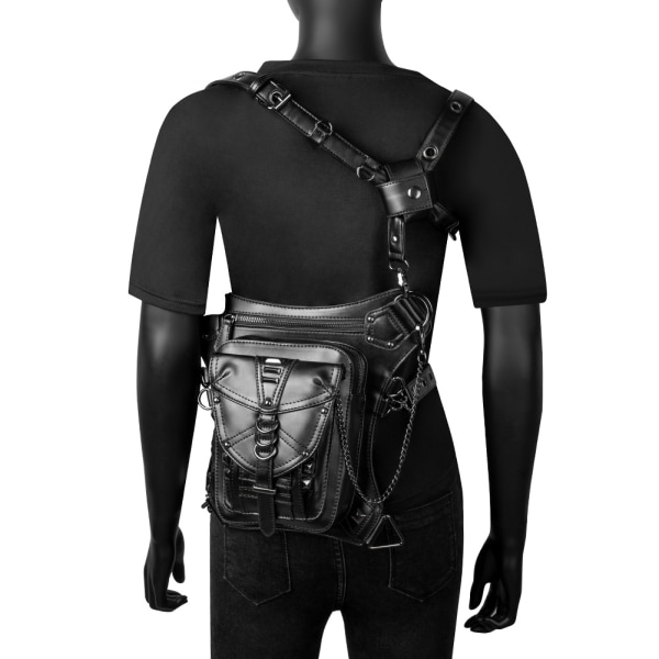 Gothic Waist Bag Punk Tactical Drop Leg Bag Outdoor Bike Mot