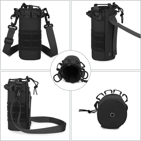 Tactical Molle vesipullolaukku, sotilasvaellusrepputaskut retkeilyyn vaellus Urheilupyöräilyyn C