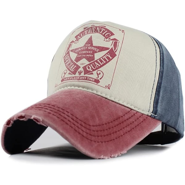 Vintage baseballcaps vasket denim Trucker Hat Mote Pentagram S