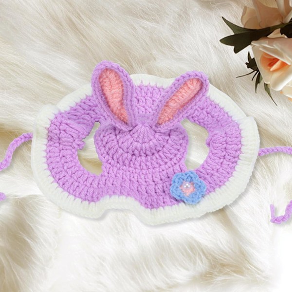 (Lilla og Pink, Lille) Kæledyrshat Tegneserie Design Strikket Sød Hund & Kat Hat Pleieaccessoirer Tøj Hvalpe Tegneserie Hatte fo