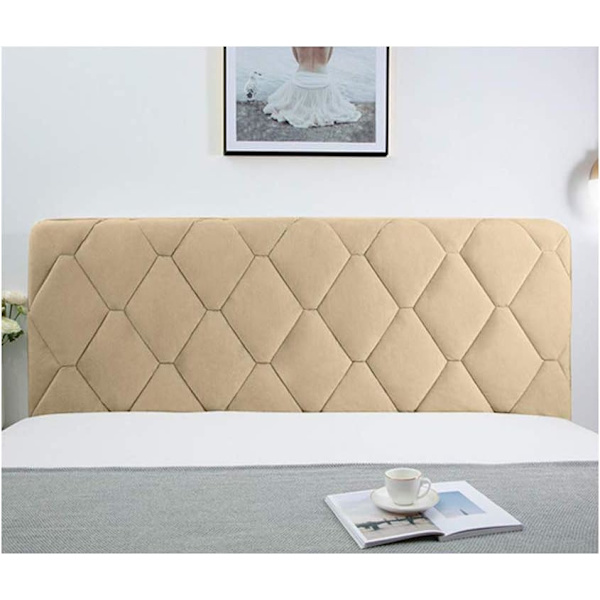 Beige, 180 cm, skyddande stretch sänggavelskydd dammtätt sänghuvudskydd
