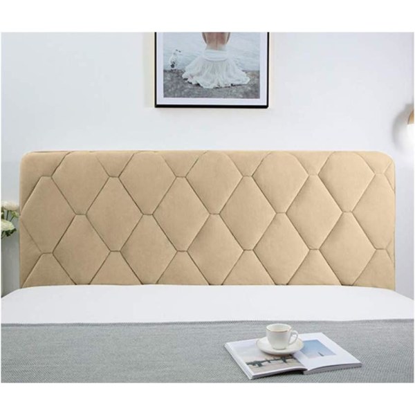 Beige, 180cm, Protector Stretch Sänggavel Cover Dammtät Bed Cushi