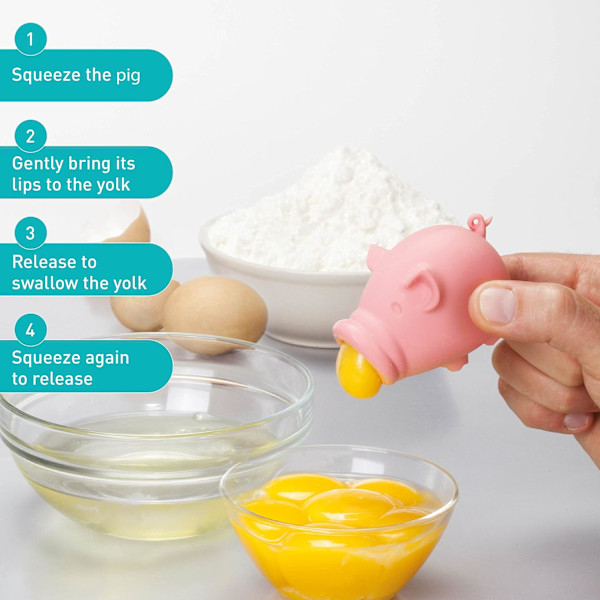 1 st Silikon Äggseparator, Separera Äggulan från Äggvitan, Svalna Släpp, Äggulans Delare Ägg Extraktor, Köksredskap