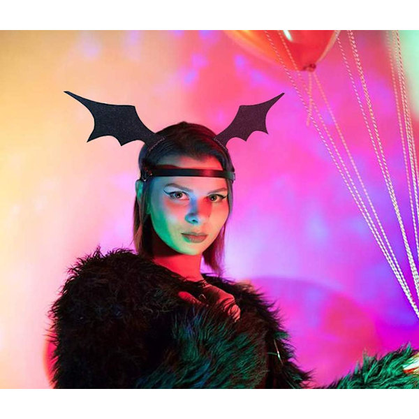 Naisten Lepakko Siivet Pääpanta Paholaisen Pääkatteet Lepakko Siivet Pääkoriste Halloween Fancy Cosplay Puku (Musta)
