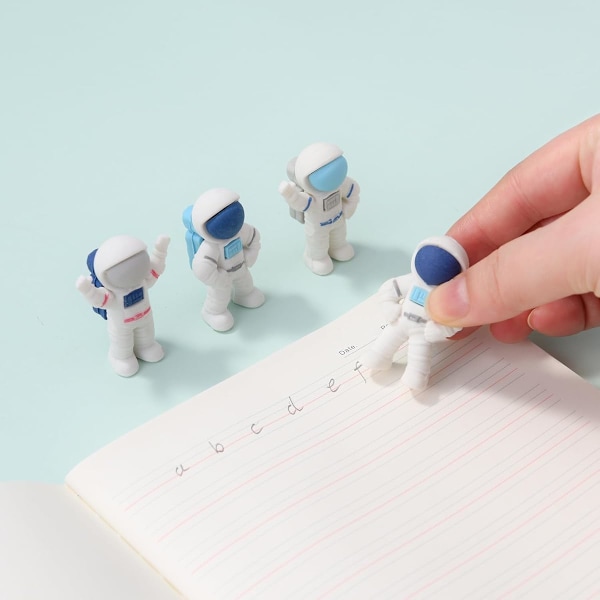Mini Astronaut Viskelæder til Børn, 3D Puslespil Viskelæder til Drenge og Piger, Sjove Viskelæder til Skoleforsyninger Præmiegaver Fest
