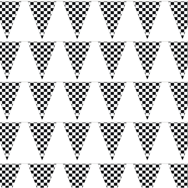 Sort-hvide ternede flag 196' FT Vimpel Racing Banne