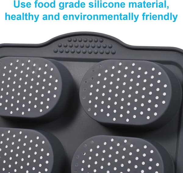 stk Silikon Brødform, 8 Rom Brødform, Matkvalitetsform, Non-stick Form, Egnet for Baking av Brød, Desserter og Kaker