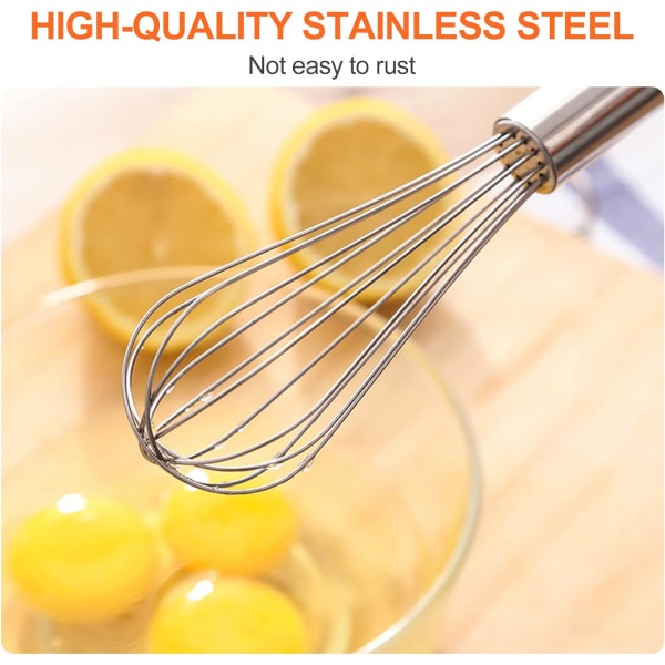 Profesjonell kjøkkenvisp i rustfritt stål, manuell eggevisper 3 P