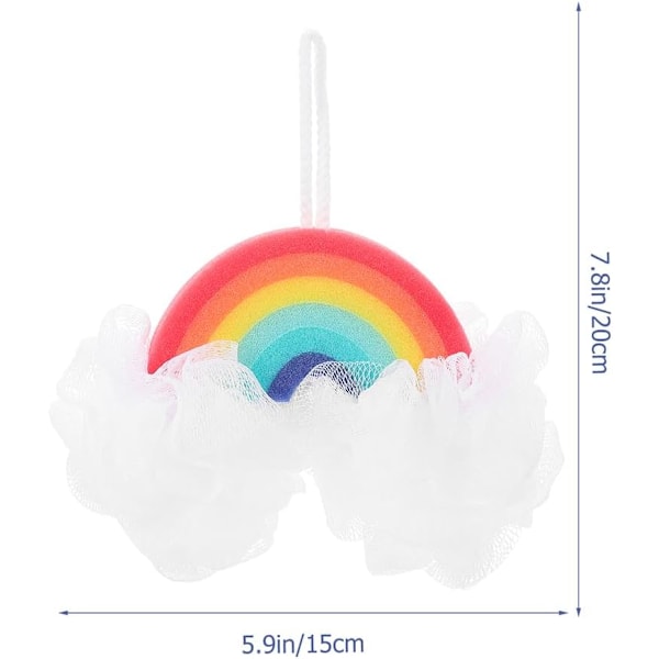 Luffa-sieni Kannettava Vauvan Sieni Sateenkaaren Muotoinen Kylpyammeen Hankaus Kotitalouden Kehon Hankaus Kehon Hankauspallot Suihkun Verkko