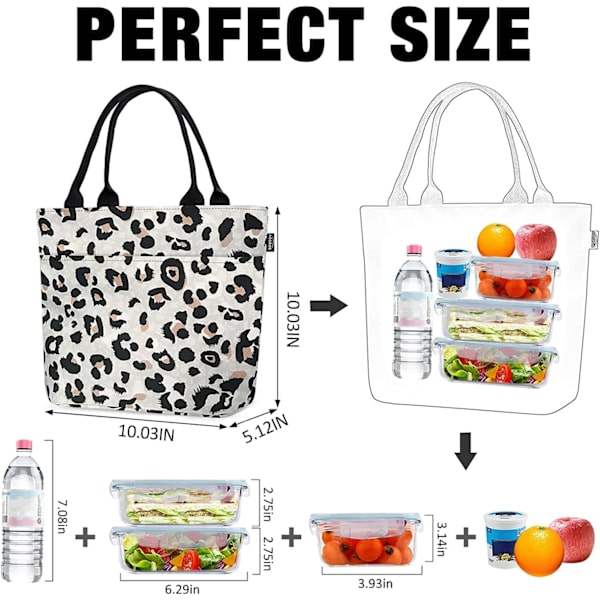 Lunchväska Kvinnor Lunchväskor för Vuxna Lunchbox för Kvinnor Läckagesäker Isolerad Lunchbox Lunch Tote Bag Lunchkylväska