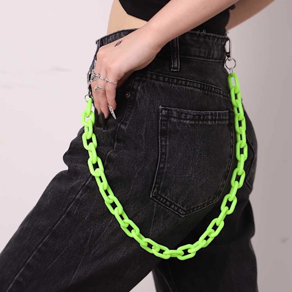 Hip Hop Jeans Bukser Kæde Punk Goth til Mænd Akryl Link Pung Kæde til Kvinder Hipster Chunky Tyk Pung Lomme Nøglekæde