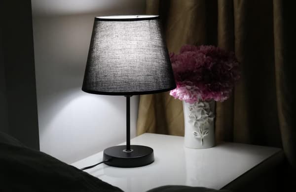 pc Moderne stoflampeskærm Lille lampeskærm til bordlampe E14/E27 - Sort - 14x13x13cm