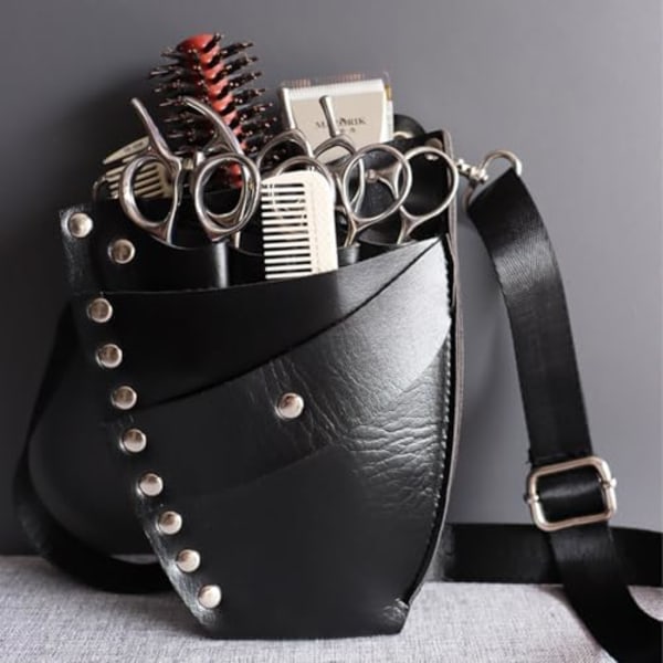 Barberväska för Stylist, Saxhållare Hårtang Saxholster Frisör Klipparväska Midja Axelrem Förvaringspåse