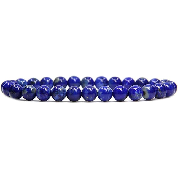 1 st Handgjort Halvädelsten 6mm Runda Pärlor Stretch Armband 7\" Unisex